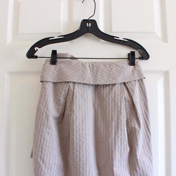 Alexander McQueen Taupe Stripe Bow Pencil Skirt S/S 2006 Collection - Picture 12 of 15